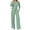 E-Green, variant on UVN Two Piece Sets for Women Fall Long Sleeve Ruched Tops and Wide Leg Pants Outfits Ladies Fashion Casual Lounge Sets