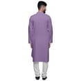 thumbnail image 2 of Atasi Indian Button Down Shirt Chinese Collar Long Kurta For Men Ethnic Kurtas, 2 of 4