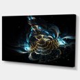 thumbnail image 2 of Green and Yellow Shiny Fractal Flower - Floral Art Canvas Print, 2 of 3