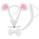 thumbnail image 1 of 1 Set Adorable Mouse Costume Set For Halloween Parties Includes Plush Mouse Ears Headband Matching Bow Tie And Long Tail Dress-Up Accessory, 1 of 4
