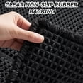 thumbnail image 4 of SIXHOME Waffle Bath Mat for Bathroom Runner Rugs, Soft Absorbent Non Slip Long Bathroom Rug, Quick Dry Machine Washable Bath Mat with Rubber Backing, Boho Tassel, 2'x6' Black, 4 of 7