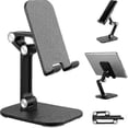thumbnail image 1 of Cell Phone Stand, Adjustable Height and Angle iPhone Stand for Desk, Foldable Cell Phone Holder Compatible with 4-12.9 Inches, 1 of 5