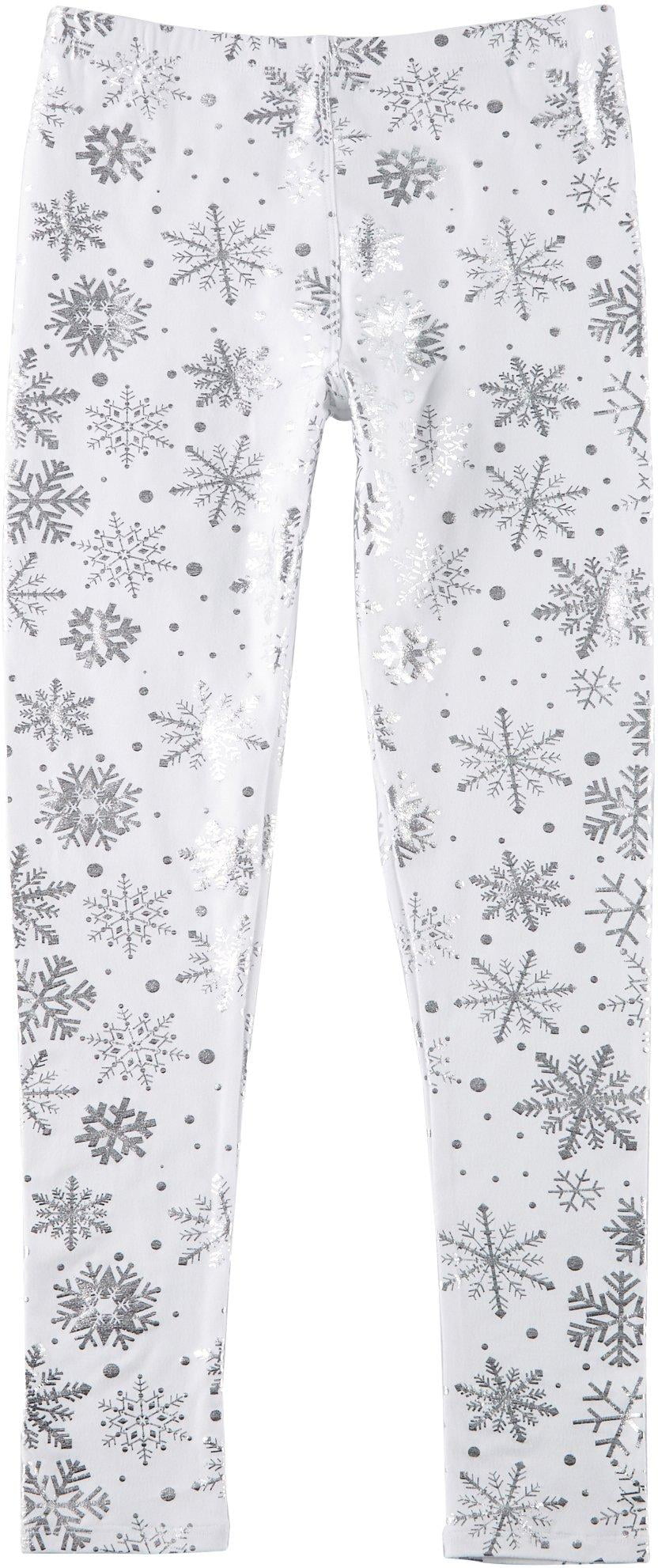 girls snowflake leggings