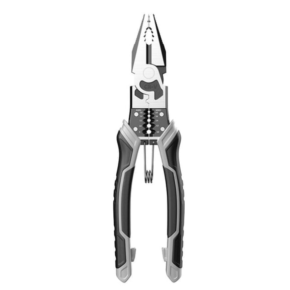 Crimping Pliers Wire Crimping Tool With Anti Slip Handle Crimping Groove Stripping Functions 9 Inch Cable Crimping Pliers Manual Tool For Electrician