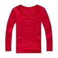 thumbnail image 4 of CCRFTGI Long Sleeve Shirts for Girls Casual Long Sleeve Tees Cute Crewneck Shirt shirts for kids trendy Trendy Tunic Tops Fall Outfits Red 3-4Y, 4 of 4