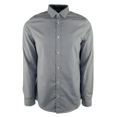 Men's Plaid Long Sleeve Cotton Slim Fit Shirt-V-M