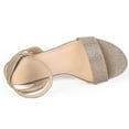 thumbnail image 4 of DADAWEN Women's Open Toe Sandals Chunky Heel Dress Shoes Ankle Strap Shoes Gold Size 8.5 US, 4 of 7