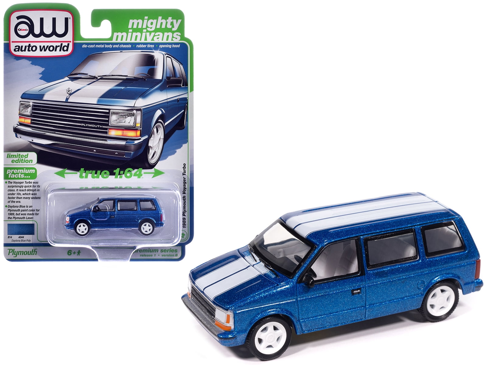 1987 Plymouth Voyager Van Ice Blue Metallic & Twilight Blue Met 2