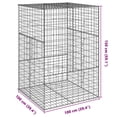 thumbnail image 2 of vidaXL Gabion Basket with Cover 39.4"x19.7"x39.4" Galvanized Iron, 2 of 6