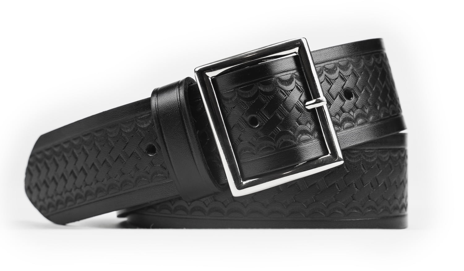 black basket weave belt