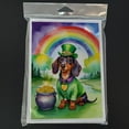 thumbnail image 3 of Dachshund St Patrick's Day Greeting Cards Pack of 8 7 in x 5 in, 3 of 3