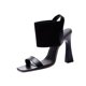 thumbnail image 2 of s de de punto s de tacón de vestir elegantes de verano con punta cuadrada para mujer Negro jinwen Sandalias de tacón alto de verano, 2 of 8
