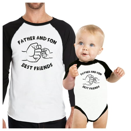 Father And Son Best Friends Matching Shirts Raglan 3/4 Sleeve (Dads Best Friend Rubberbandits)