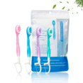 thumbnail image 1 of 5 in 1 Mini Toothbrush & Floss & Tongue Scraper & Toothpick Set, 26 Pack Disposable Travel Brushes, All-in-One 4Flavor Kit, 1 of 5
