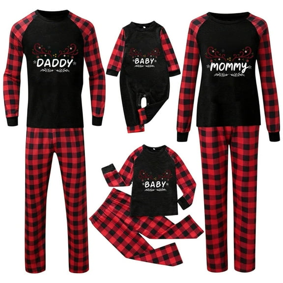 IWRICH Pajamas Matching Christmas Sets for Family Pajamas Sleepwear Festive Pjs Christmas Matching Jammies Kids 8T