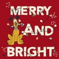 thumbnail image 2 of Men's Mickey & Friends Merry and Bright Pluto Sweatshirt Red Medium, 2 of 4