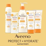 4 Pack - Aveeno Protect + Hydrate Moisturizing Body Sunscreen Lotion with Broad Spectrum SPF 30 & Prebiotic Oat, Weightless, 3 fl. oz