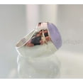 thumbnail image 5 of Blue Lace Agate Mens Ring, Silver Jewelry, 925 Silver Ring, Father's Day, AAA Natural Agate, Birthstone Ring, Heavy Mens Ring, Spiritual Healing Gemstone, Christmas, Plain Mens Ring, 5 of 7