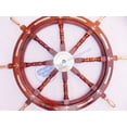 thumbnail image 5 of 18" Wooden Ship Wheel (Brass Anchor Strip & Brass Handle), 5 of 6