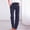 12# Navy, variant on Womens Cotton Linen Pants Lightweight Drawstring Elastic Waist Pant Casual Wide Leg Lounge Trousers with Pockets Pink S