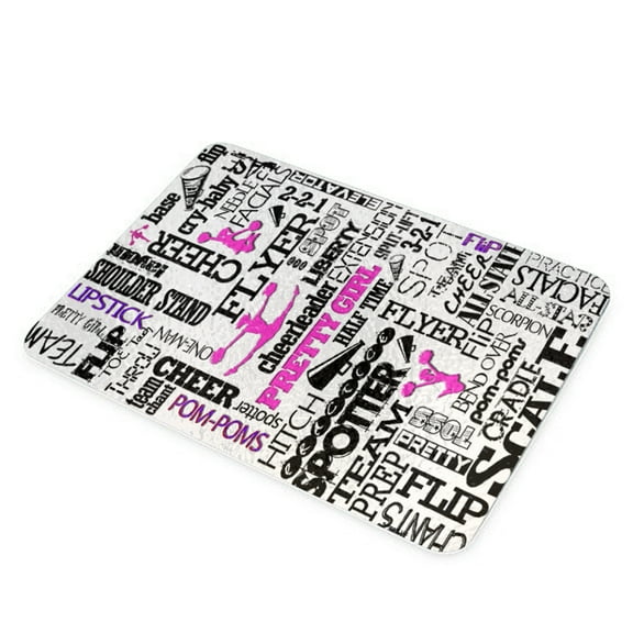 KuzmarK Glass Cutting Board - Cheerleader Cheers
