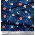 thumbnail image 2 of Soimoi Crepe Silk Fabric Planet Galaxy Decor Fabric Printed Yard 42 Inch Wide, 2 of 3