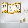 thumbnail image 6 of 3Pcs Sunflower Wall Art Family Wood Wall Decor Set Boho Sign Wooden Prints Rustic Wooden Gallery Hanging Set for Living Room Bathroom Bedroom Home Kitchen 6.7 x 11.8 Inch DIY, 6 of 9