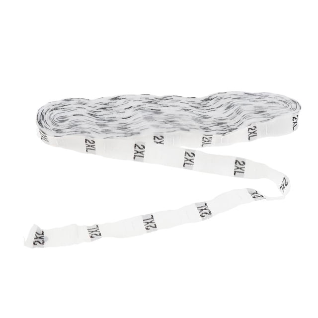Etiqueta de ropa tejida shamjiam blanca Etiqueta de talla Dacron lavable XXL