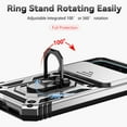thumbnail image 6 of JTCASES for Google Pixel 9 Case, Heavy Duty Protection Magnetic Car Mount Rotating Stand [Slide Camera Window] Rugged Shockproof Anti-fall Shell for Google Pixel 9, Silver, 6 of 9
