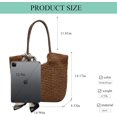 thumbnail image 3 of Kukuzhu Straw Beach Bag, Summer Woven Tote Bag with Silk Scarf Large Shoulder Handbag Straw Purses and Handbags for Women, 3 of 7