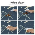 thumbnail image 4 of PIKWEEK  Round Vinyl Fitted Tablecloth with Flannel Backing Elastic Table Cloth Waterproof Oil-Proof Plastic Table Cover Swallows Round Tablecloth, 4 of 7