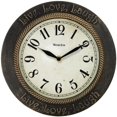 thumbnail image 1 of Westclox 32097 Ronde Live&44; Amour & Rire Horloge Murale - Brun - 11 Po., 1 of 1
