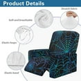 thumbnail image 5 of Xixirimido Blue Spider Web Recliner Slipcovers 4 Pieces Stretch Lazyboy Recliner Chair Cover Non Slip Recliner Couch Covers with Storage Pockets Furniture Protector, 5 of 8