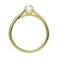 thumbnail image 3 of Unique Moments 0.33 Carat Solitaire 4-Prong Lab Grown Radiant Diamond Engagement Ring 10K Yellow Gold, 3 of 7