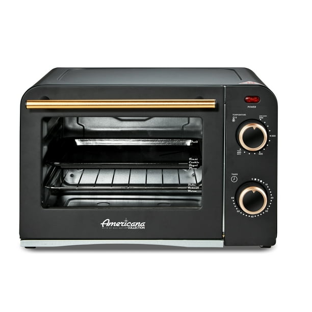 Americana by Elite Collection Retro 12.7L, 4slice Toaster Oven