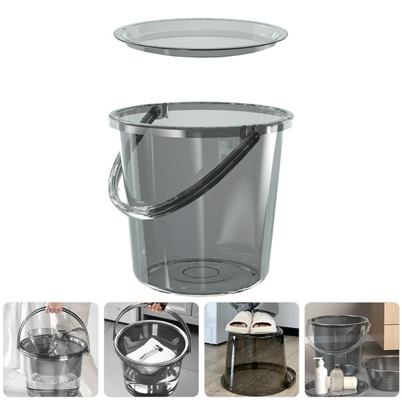 WASHWEPE Large Water Storage Bucket Plastic Round Water Transport For Households 1 Set