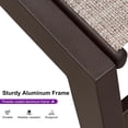 thumbnail image 4 of PURPLE LEAF Patio Chaise Lounge Set of 2, Aluminum Reclining Loungers with Side Table, Adjustable Backrest & Wheels – Waterproof, Easy to Assemble for Deck, Pool, Lawn, or Garden，Marble White, 4 of 7