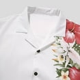 thumbnail image 4 of Floenr Mens T Shirts,Men Hawaiian Short Sleeve Beach Stand-up Collar Shirt Printed Summer Casual Button Down Shirts, 4 of 6