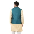 thumbnail image 5 of eloria Men's Nehru Jacket Waistcoat Indian Waistcoat Blazer Jacquard Jacket, 5 of 7