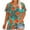 Blue#B, variant on cocolona Womens Summer Plus Size Short Sleeve Tops Fashion Casual Loose Print T-shirts V Neck Basic Tees