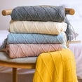 thumbnail image 3 of MintLimit Knitted Throw Blankets for Couch and Bed, Soft Cozy Knit Blanket with Tassel, Off White Lightweight Decorative Blankets and Throws, Farmhouse Warm Woven Blanket for Men and Women 130*230CM, 3 of 3
