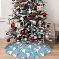 thumbnail image 5 of Yiaed Rabbit And Rainbow Print Christmas Tree Skirt , Tree SkirtsTree Mat for Christmas Winter Holiday Indoor Decorations-30", 5 of 7