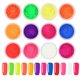 thumbnail image 1 of 12 cajas de polvo de pigmento para uñas, pigmentos de uñas de color fluorescente colorido, decoración artística de uñas iridiscente con degradado de brillo de uñas en polvo Xemadio HMHZ379, 1 of 7
