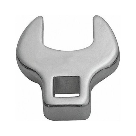 Westward 3/8" Drive, Metric Crowfoot Socket Wrench Open End, Chrome 1EYR3