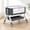 Gray, variant on XunKA 4 in 1 Infant Baby Bassinet with Mosquito Net and Storage Rack,Adjustable Height,Gray.