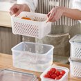 thumbnail image 2 of Caja de almacenamiento de grado alimenticio Caja de conservación de alimentos frescos Fiambrera de plástico para microondas Caja sellada Fiambrera portátil con partición Almacenamiento de frutas, 2 of 5