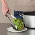 thumbnail image 3 of Ergo Chef 12" Cooking Kitchen Cooking Tongs Stainless Steel and Silicone, Black, 3 of 8