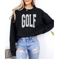 thumbnail image 2 of Golf Sweatshirt for Women Kids  Cute Preppy Golf Crewneck Pullover Black Sweatshirt Adult Small, 2 of 7