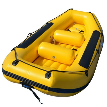 BRIS 12Ft Inflatable Boat White Water River Raft Inflatable River Lake Dinghy