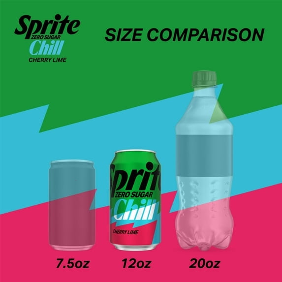 Sprite® Chill Zero Sugar Cherry Lime Natural Flavor Soda Soft